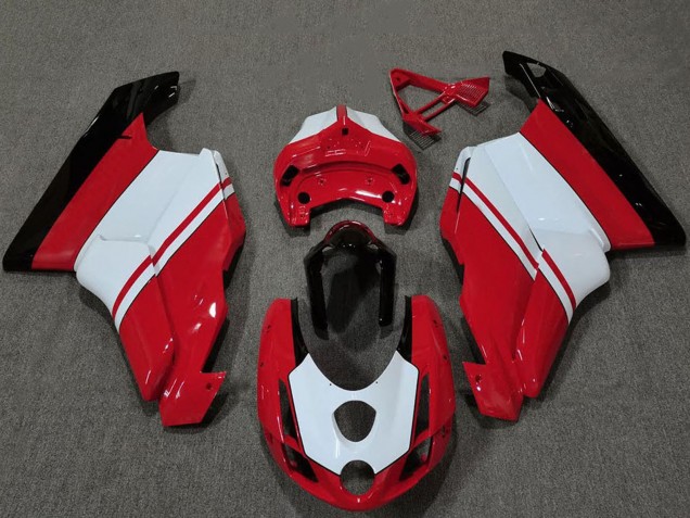 Descuento Carenados Moto Ducati 749 999 2003-2004 - Blanco Rojo Negro Brillante