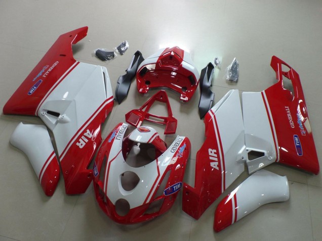 Descuento Carenados Moto Ducati 749 999 2003-2004 - Blanco Rojo Air Generali Tim