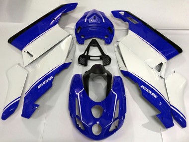 Descuento Carenados Moto Ducati 999 2003-2004 - Blanco Azul Negro