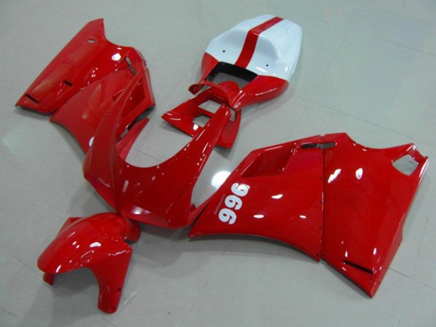 Descuento Carenados Moto Ducati 996 1993-2005 - Rojo Brillante Blanco