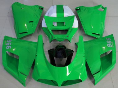 Descuento Carenados Moto Ducati 996 1993-2005 - Verde Brillante Blanco