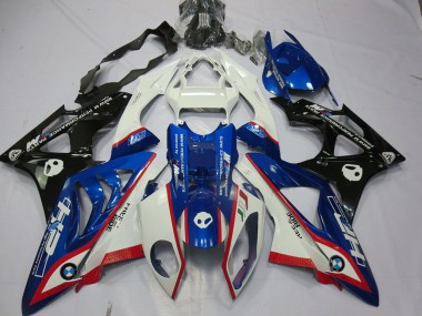 Descuento Carenado Moto BMW S1000RR 2009-2014 - Blanco Rojo Azul Negro Brillante HP