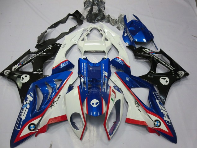 Descuento Carenado Moto BMW S1000RR 2009-2014 - Blanco Rojo Azul Negro Brillante HP