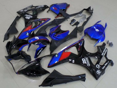 Descuento Carenados Moto BMW S1000RR 2009-2014 - Azul Rojo Negro Brillante Castrol