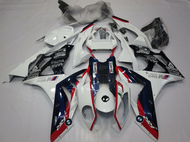 Descuento Carenados Moto BMW S1000RR 2015-2016 - Blanco Rojo Azul Negro Brillante