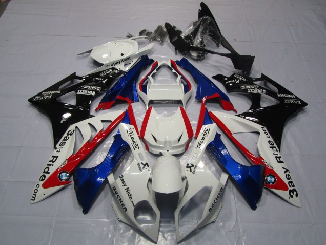 Descuento Carenados Moto BMW S1000RR 2009-2014 - Blanco Rojo Azul Negro Brillante Easy Ride