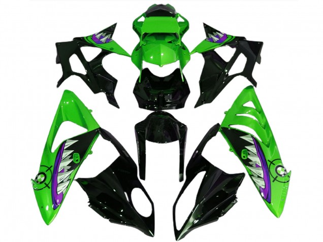 Descuento Carenados Moto BMW S1000RR 2017-2018 - Verde Púrpura Negro Brillante Tiburón