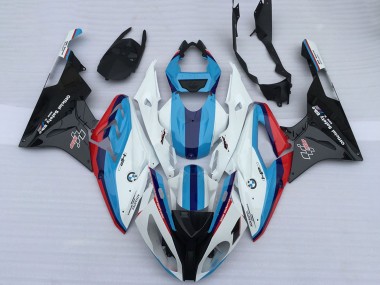 Descuento Carenados Moto BMW S1000RR 2009-2014 - Blanco Rojo Azul Claro Negro Brillante OEM Estilo