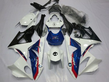 Descuento Carenado Moto BMW S1000RR 2009-2014 - Blanco Rojo Azul Negro Brillante