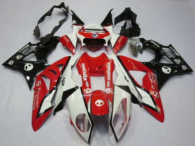 Descuento Carenado Moto BMW S1000RR 2009-2014 - Blanco Rojo Negro Brillante