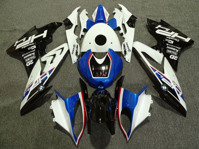 Descuento Carenados Moto BMW S1000RR 2009-2014 - Blanco Rojo Azul Negro Brillante HP