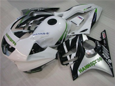 Descuento Carenados Moto Honda CBR600 F3 1995-1996 - Blanco Plata Verde Hannspree
