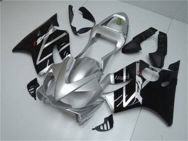Descuento Carenado Moto Honda CBR600 F4i 2001-2003 - Plata Negro Brillante