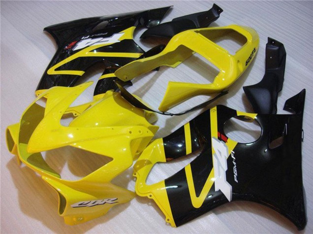 Descuento Carenado Moto Honda CBR600 F4i 2001-2003 - Amarillo Negro Brillante