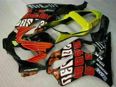 Descuento Carenados Moto Honda CBR600 F4i 2001-2003 - Amarillo Naranja Negro Brillante Rossi 46