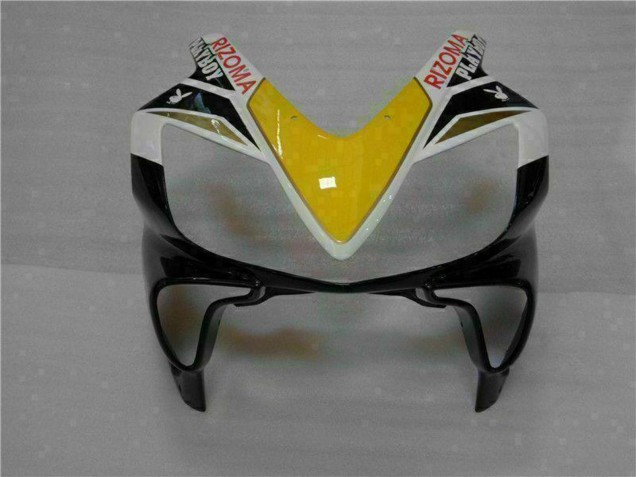 Descuento Carenados Moto Honda CBR600 F4i 2001-2003 - Blanco Amarillo Negro Brillante Playboy