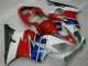 Descuento Carenado Moto Honda CBR600 F4i 2001-2003 - Blanco Rojo Azul Negro