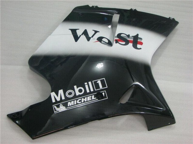 Descuento Carenados Moto Honda CBR1100XX Blackbird 1996-2007 - Negro Brillante Blanco West