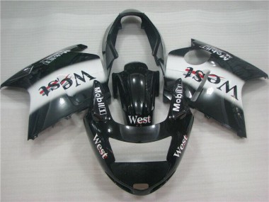 Descuento Carenados Moto Honda CBR1100XX Blackbird 1996-2007 - Negro Brillante Blanco West