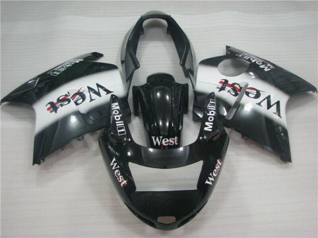 Descuento Carenados Moto Honda CBR1100XX Blackbird 1996-2007 - Negro Brillante Blanco West