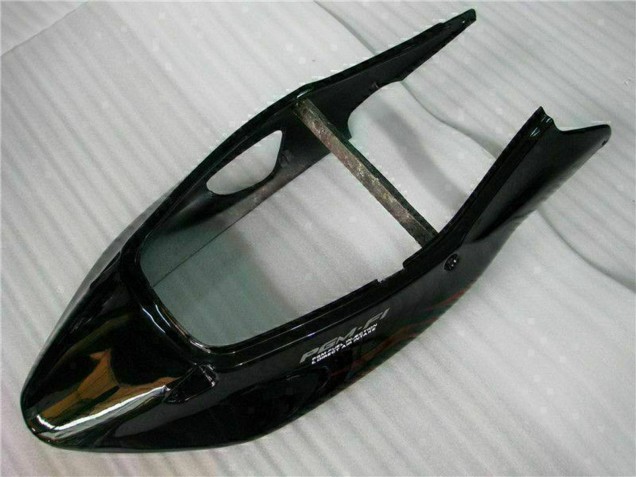 Descuento Carenado Moto ABS Honda CBR1100XX Blackbird 1996-2007 - Negro Brillante Rojo Llama