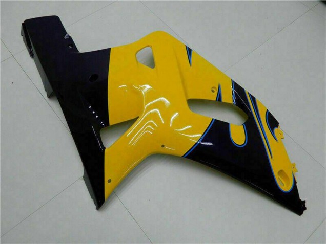 Descuento Carenados Moto Suzuki GSXR 600/750 2001-2003 - Amarillo Azul Oscuro Negro Brillante