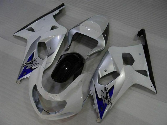 Descuento Carenados Moto Suzuki GSXR 600/750 2001-2003 - Blanco Plata Azul Negro