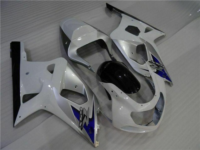 Descuento Carenados Moto Suzuki GSXR 600/750 2001-2003 - Blanco Plata Azul Negro