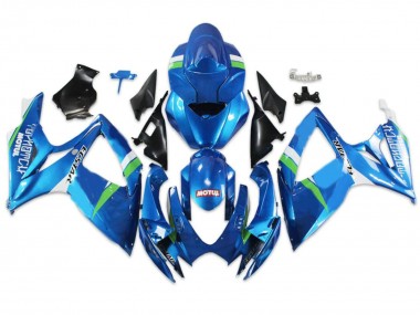 Descuento Carenados Moto Suzuki GSXR 600/750 2004-2005 - Azul Verde Blanco
