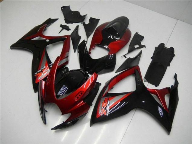 Descuento Carenado Moto Suzuki GSXR 600/750 2006-2007 - Rojo Negro Brillante