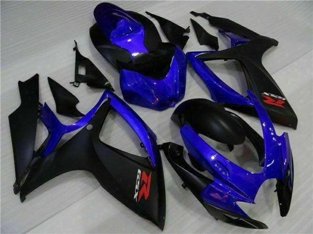 Descuento Carenados Moto Suzuki GSXR 600/750 2006-2007 - Azul Negro Mate Rojo