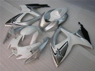 Descuento Carenados Moto Suzuki GSXR 600/750 2006-2007 - Blanco Plata