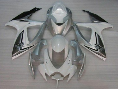 Descuento Carenados Moto Suzuki GSXR 600/750 2006-2007 - Blanco Plata
