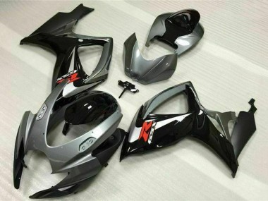 Descuento Carenados Moto Suzuki GSXR 600/750 2006-2007 - Plata Gris Negro Brillante Rojo