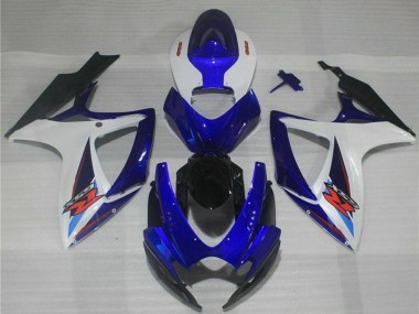 Descuento Carenados Moto Suzuki GSXR 600/750 2006-2007 - Blanco Azul Negro Rojo