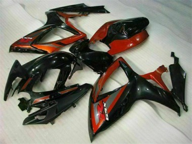 Descuento Carenados Moto Suzuki GSXR 600/750 2006-2007 - Negro Brillante Rojo