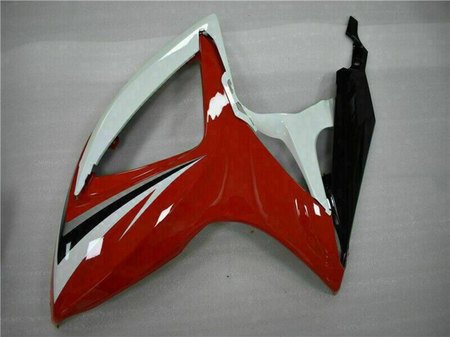 Descuento Carenados Moto Suzuki GSXR 600/750 2006-2007 - Blanco Rojo Negro Brillante Raya