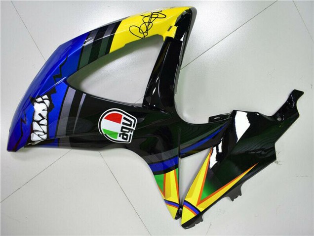 Descuento Carenados Moto Suzuki GSXR 600/750 2008-2010 - Azul Amarillo Tiburón