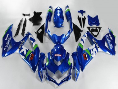 Descuento Carenados Moto Suzuki GSXR 600/750 2008-2010 - Azul Blanco Verde Negro