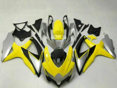Descuento Carenados Moto Suzuki GSXR 600/750 2008-2010 - Amarillo Plata Negro Brillante