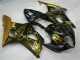 Descuento Carenados Moto Suzuki GSXR 1000 2003-2004 - Negro Brillante Oro Llama
