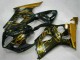 Descuento Carenados Moto Suzuki GSXR 1000 2003-2004 - Negro Brillante Oro Llama