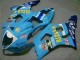 Descuento Carenados Moto Suzuki GSXR 1000 2003-2004 - Azul Blanco Amarillo Rizla