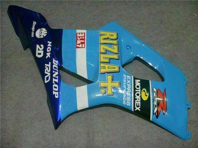 Descuento Carenados Moto Suzuki GSXR 1000 2003-2004 - Azul Blanco Amarillo Rizla