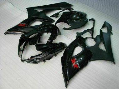 Descuento Carenado Moto Suzuki GSXR 1000 2005-2006 - Negro Brillante Negro Mate Rojo
