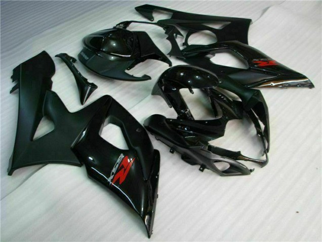 Descuento Carenado Moto Suzuki GSXR 1000 2005-2006 - Negro Brillante Negro Mate Rojo