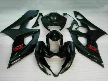 Descuento Carenado Moto Suzuki GSXR 1000 2005-2006 - Negro Brillante Negro Mate Rojo