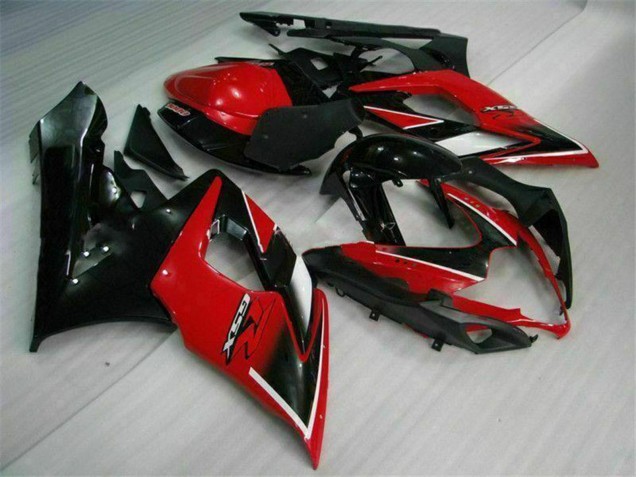 Descuento Carenados Moto Suzuki GSXR 1000 2005-2006 - Rojo Negro Brillante Negro Mate