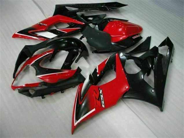 Descuento Carenados Moto Suzuki GSXR 1000 2005-2006 - Rojo Negro Brillante Negro Mate