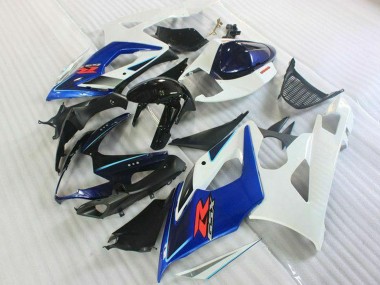 Descuento Kits Carenado Moto Suzuki GSXR 1000 2005-2006 - Blanco Azul Negro Brillante
